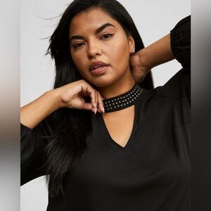 Torrid Mock Neck Blouse Plus Size